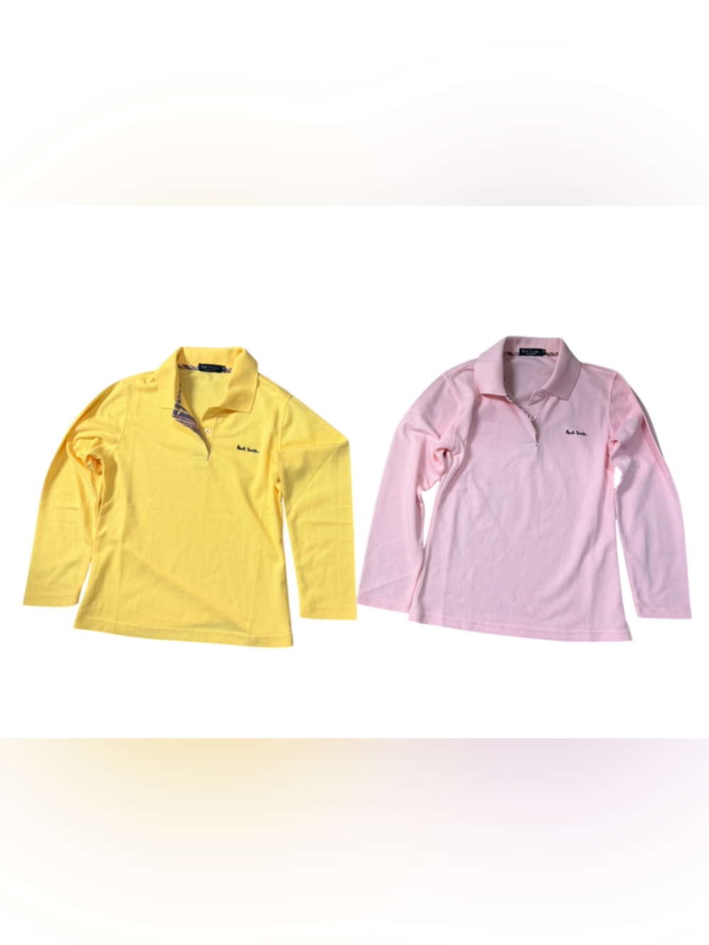 Paul Smith Kids Polo Lot 2 Yellow Pink Long Sleeve Medium